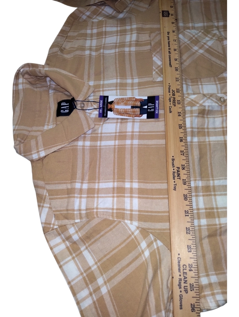 Gap Women's Plaid Button-Front Shirt Jacket Tan New Size - Picture 5 of 5